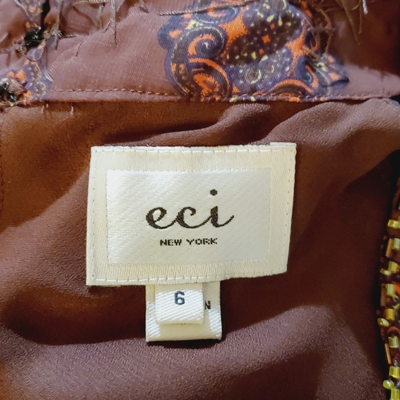 ECI New York Black Halter Top with Beading size Small - Picture 6 of 6